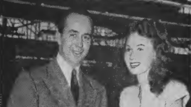 William (Bud) Parr of the Solotone Corp. with Connie Haines